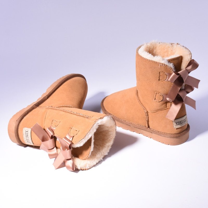 Snow Boots Women's Warm Fur Baileys Bow Boots Luxeara