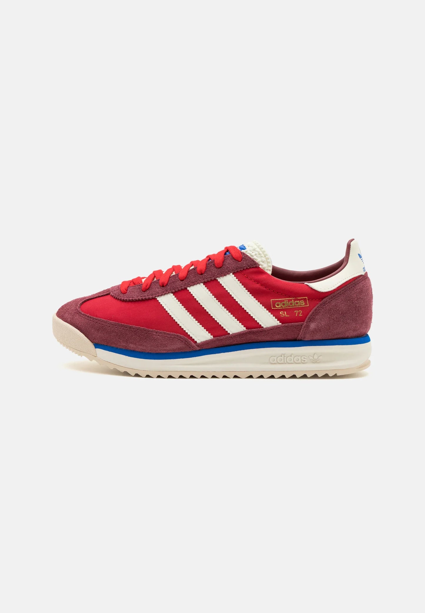 adidas Men's Originals SL 72 RS Shoes Shadow Red Off White Blue Luxeara