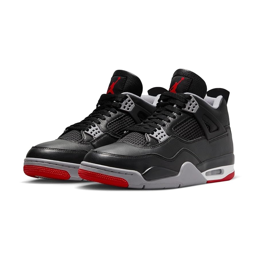 Nike Air Jordan 4 Reimagined Bred Black Fire Red-Cement Grey Nike