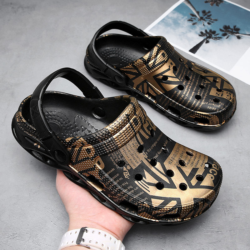 Luxeara Comfortable Lightweight Graphic Clogs - Breathable Dual-Purpose Beach Sandals Luxeara