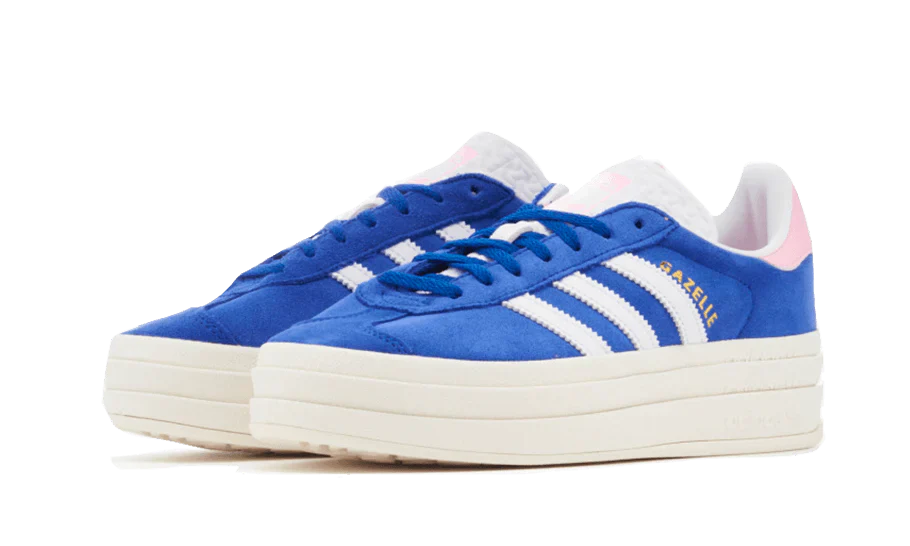 adidas Originals Gazelle Bold Shoes Semi Lucid Blue True Pink Core White Luxeara