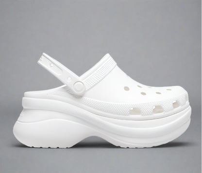 Women's Classic MEGA CRUSH Clogs Platform Shoes White Luxeara
