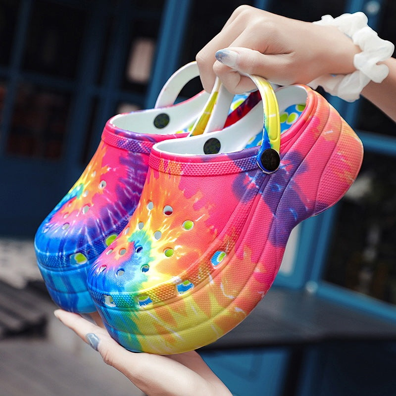 Luxeara MEGA CRUSH Clogs Women's Multi Color Sandals Rainbow Luxeara