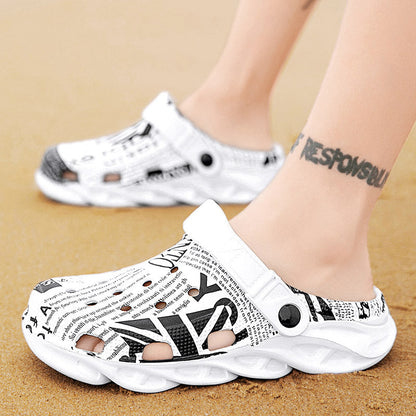Luxeara Comfortable Lightweight Graphic Clogs - Breathable Dual-Purpose Beach Sandals Luxeara