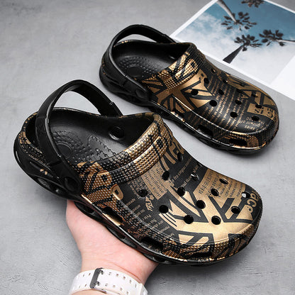 Luxeara Comfortable Lightweight Graphic Clogs - Breathable Dual-Purpose Beach Sandals Luxeara